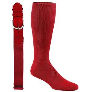 Champro Baseball Youth Belt and Sock Set - Small, Red, S